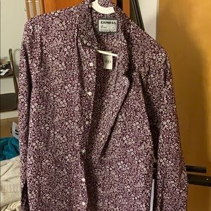 Express men’s slim button up shirt